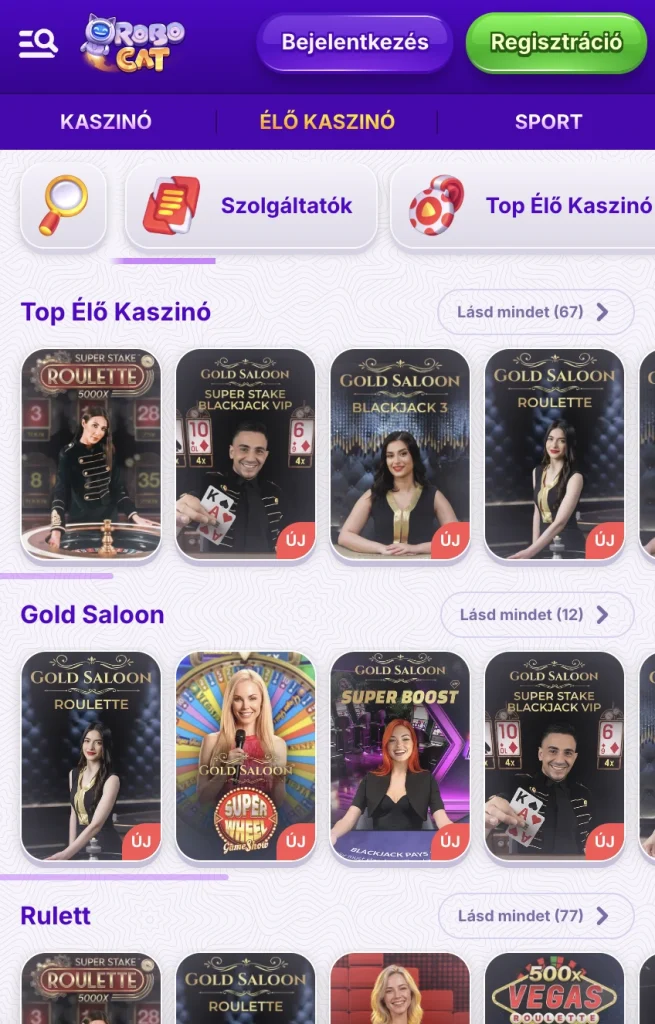 Robocat casino mobil